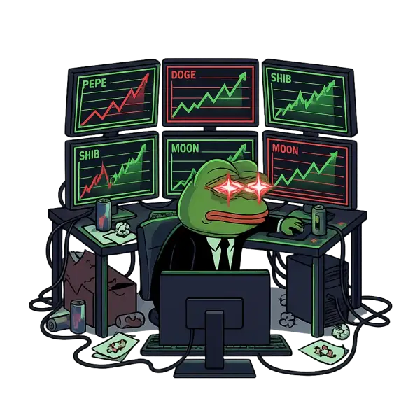 Pepe at trading desk livestream